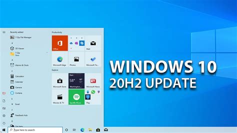 Feature Update To Windows 10 Version 20h2 Fix Whats New In Windows