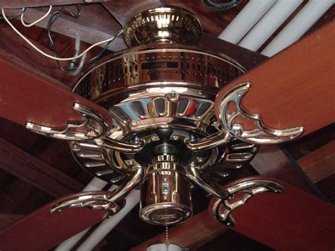 It is made of cast iron and the design dates to 1906. Hunter Studio Series Ceiling Fan Model 22424