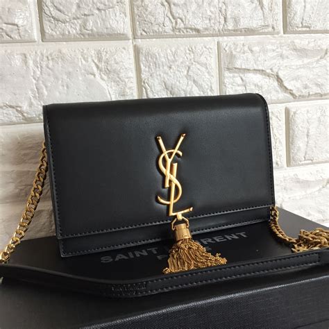 Ysl Saint Laurent Slp Chain Flap Bag With Tassels Bolsas De Grife