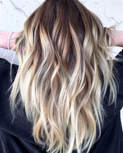 If you're a brunette itching to walk. High-Contrast Blonde Balayage - Behindthechair.com
