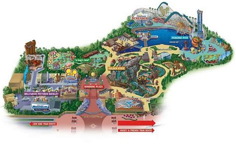Amusement Parks In California Map Map