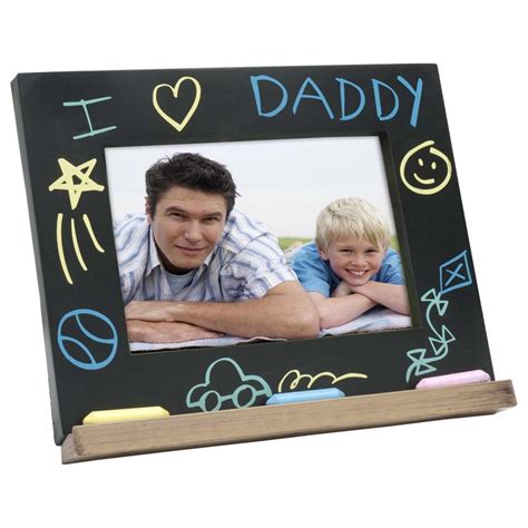 Fathers Day T I Love Daddy Chalk Board Picture Frames For 6x4