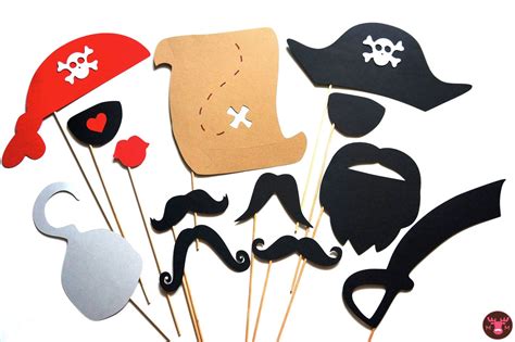 Pirate Photo Booth Props 13 Pieces On A Stick Birthdays Weddings