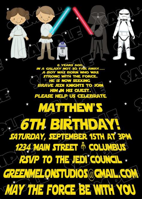 Star Wars Party Invitation Template Free Free Printable Templates