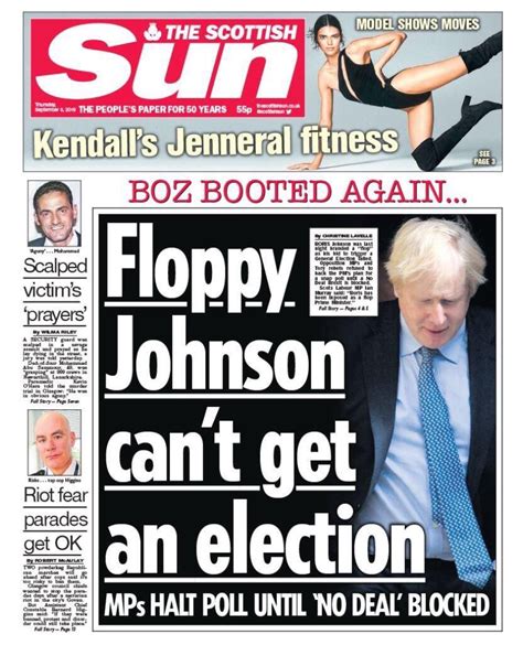 The Suns Front Page In England Was Very Different To The One In