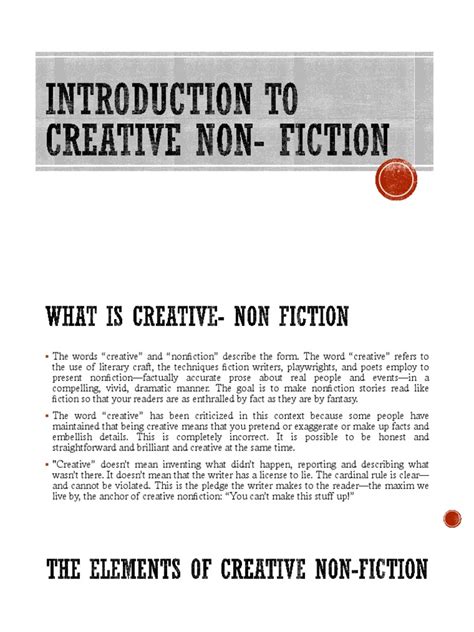 Creativenonfiction 1 Pdf Creative Nonfiction Writers