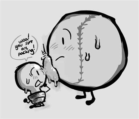 Rule 34 Animate Inanimate Baseball Ii Big Penis Blush Bodily Fluids Dialogue Duo Excited