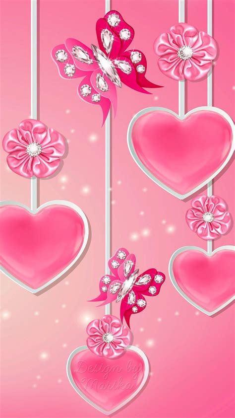 Hearts And Flowers Wallpapers For Mobile Wallpaper Cave