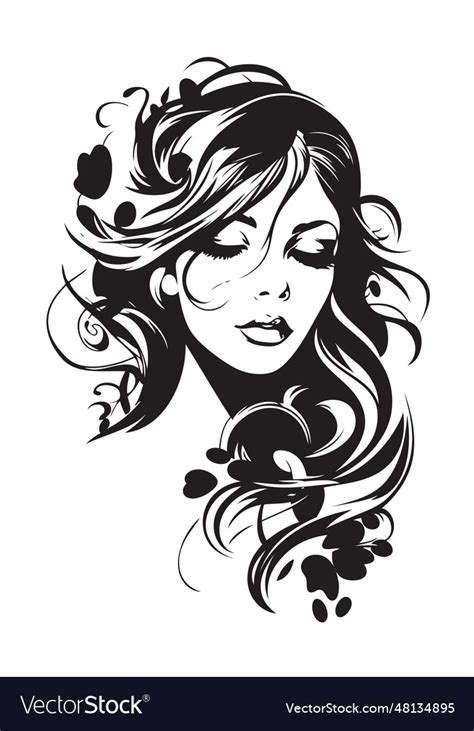 Pretty Girl Face Clipart Royalty Free Vector Image