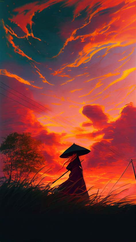 Samurai Sunset Sky Iphone Wallpaper Hd Iphone Wallpapers