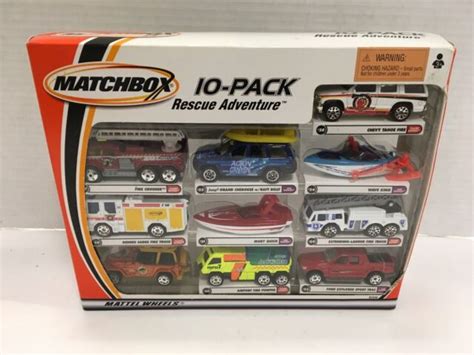 2000 Matchbox 10 Pack Rescue Adventure Set 92346 New In Box Free Ship