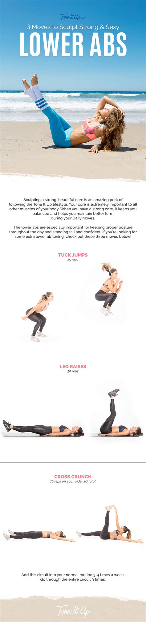 10 Minute Lower Ab Workout For Women Core Strength Tone It Up