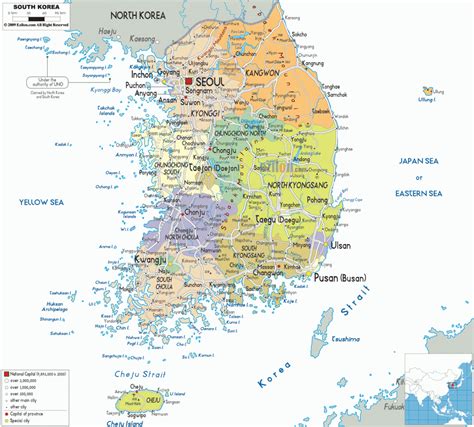 Korea South Map