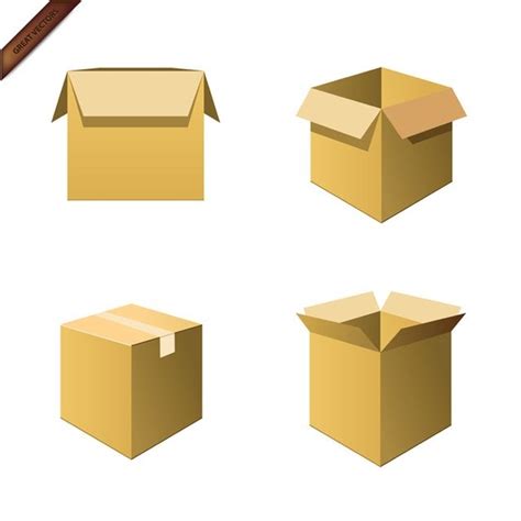 Vector Cardboard Boxes Vector Download