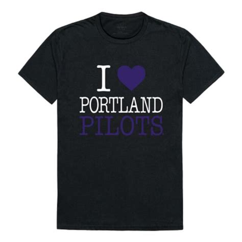 University Of Portland Pilots Ncaa Cotton I Love Tee T Shirt Ebay
