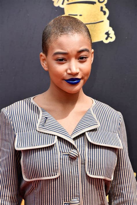 Amandla Stenberg Celebrity Hair And Makeup At 2017 Mtv Movie And Tv