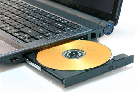 Dvd On Computer Stock Photo Image Of Burning Working 18405496