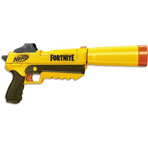 A partnership with fortnite and nerf was released in the winter of 2019 and may actually be affecting the game itself. Nerf Fortnite SP L Surpressed Pistol Blaster | BIG W