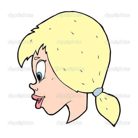 pretty girl head cartoon stock vector image by ©lineartestpilot 36257451