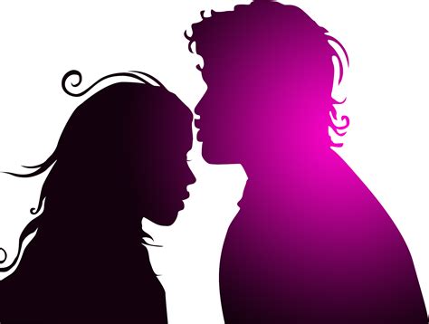 Silhouette Kiss Significant Other Love Man Kissing Couple Png Download 1914 1446 Free