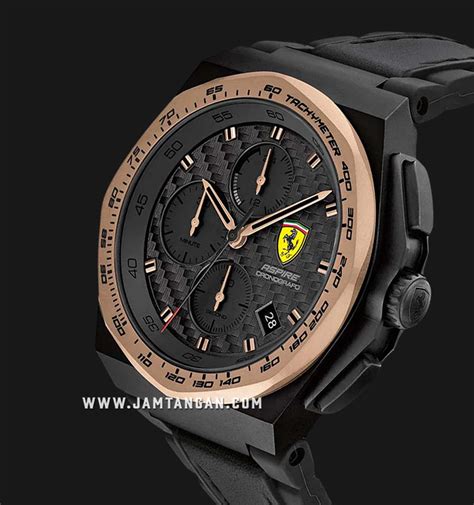 Ferrari Scuderia Aspire 0830867 Chronograph Black Carbon Textured Dial