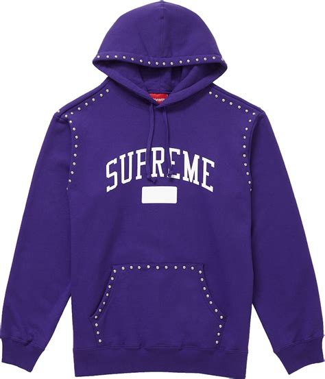 Supreme Studded Hooded Sweatshirt Fw18 Purple Fw18