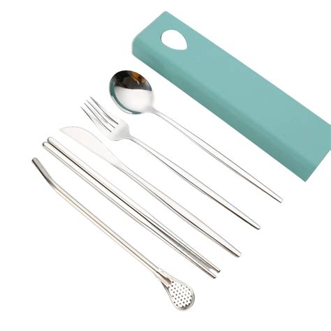 Buy Fni Portable Utensils Travel Camping Cutlery Set 6 Piece
