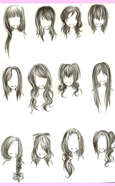 For Referents When Drawing Some Different Hair Styles Drawing