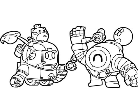 Sprout And Nani Brawl Stars Coloring Page Free Printable Coloring