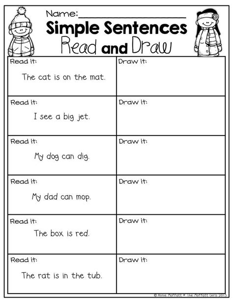 simple sentences for beginning readers that include sight words and cvc words read the sent