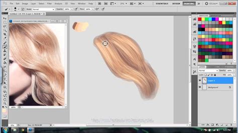 Feel like drawing digital art or manga? easy hair tutorial digital painting in photoshop - YouTube