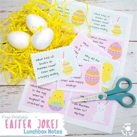 Printable Easter Jokes Lunchbox Notes Kids Craft Room