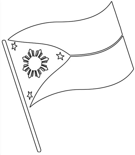 Filipino Boy Holding Flag Coloring Page Free Printable Coloring Pages