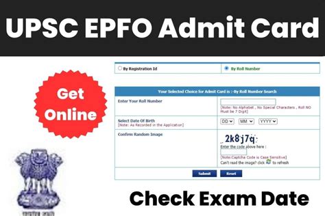 Upsc Epfo Admit Card Out Ao Eo Hall Ticket Link