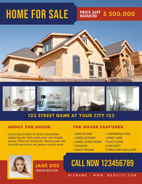 Copy Of Home For Sale Real Estate Flyer Postermywall