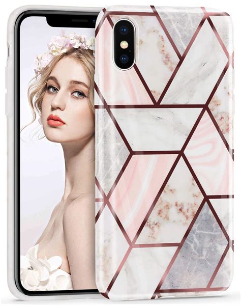 Buy Imikoko Iphone Xs Max Case For Women Girls Bling Rose Gold Marble