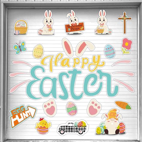 Amazon.com: 36 Pcs Happy Easter Garage Door Decoration Magnets,Easter