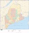Maine Wall Map with Counties by Map Resources - MapSales