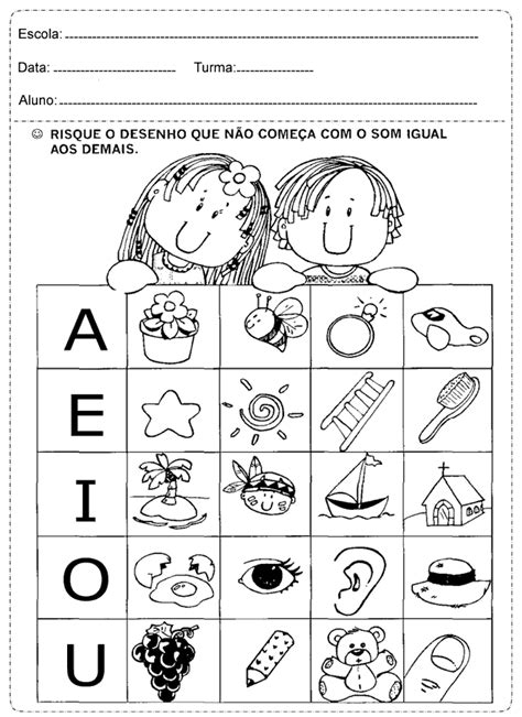 Atividades Educativas De Português Para Trabalhar Vogais — SÓ Escola