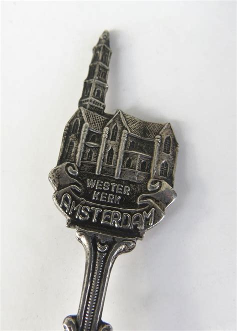 Silver 900 Souvenir Spoon Amsterdam Wester Kerk From Blacktulip On Ruby