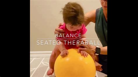 Baby Exercises Seated Balance On A Ball Youtube
