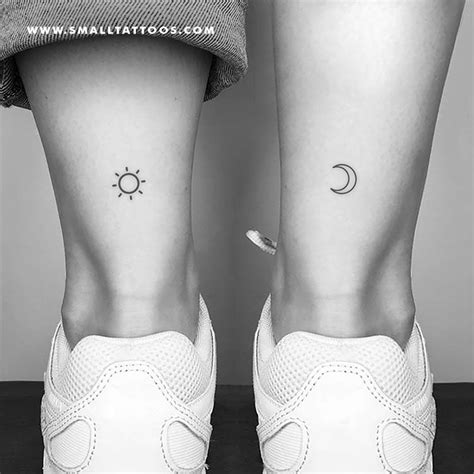 Matching Sun And Moon Temporary Tattoo Set Of 2 2 Small Tattoos