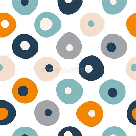 Seamless Repeat Pattern Of Color Circles Dots Vector Stock Vector