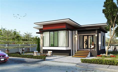 Young couples will enjoy the flexibility of converting a study to a nursery as their family grows. Modern 2-Bedroom Single Story House - Pinoy House Plans