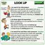 LOOK UP – phrasal verb – meanings and examples | Woodward English