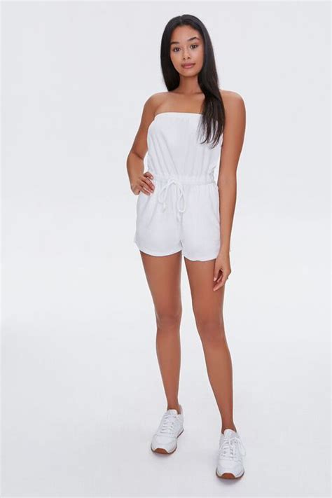 Terry Cloth Strapless Romper