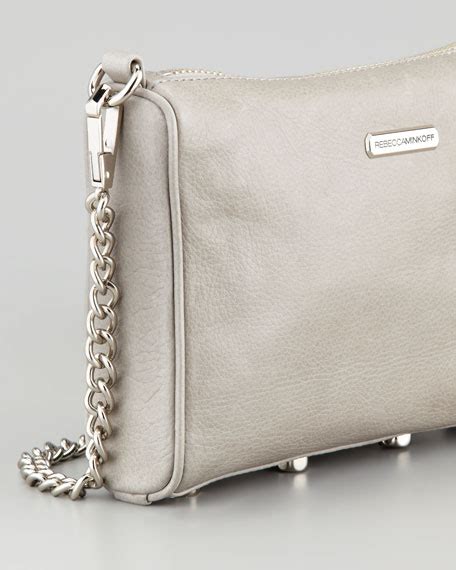 Rebecca Minkoff Five Zip Mini Crossbody Bag Soft Gray