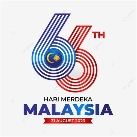 Gambar Logo Hari Kemerdekaan Malaysia Ke 66 Tahun 2023 Vektor Hari