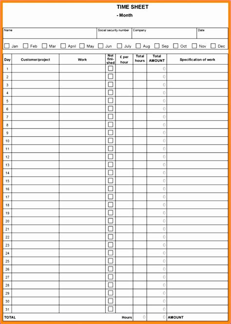 12 Time Card Excel Template Free Excel Templates
