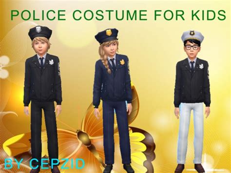 Police Uniform For Kids Cepzid Sims